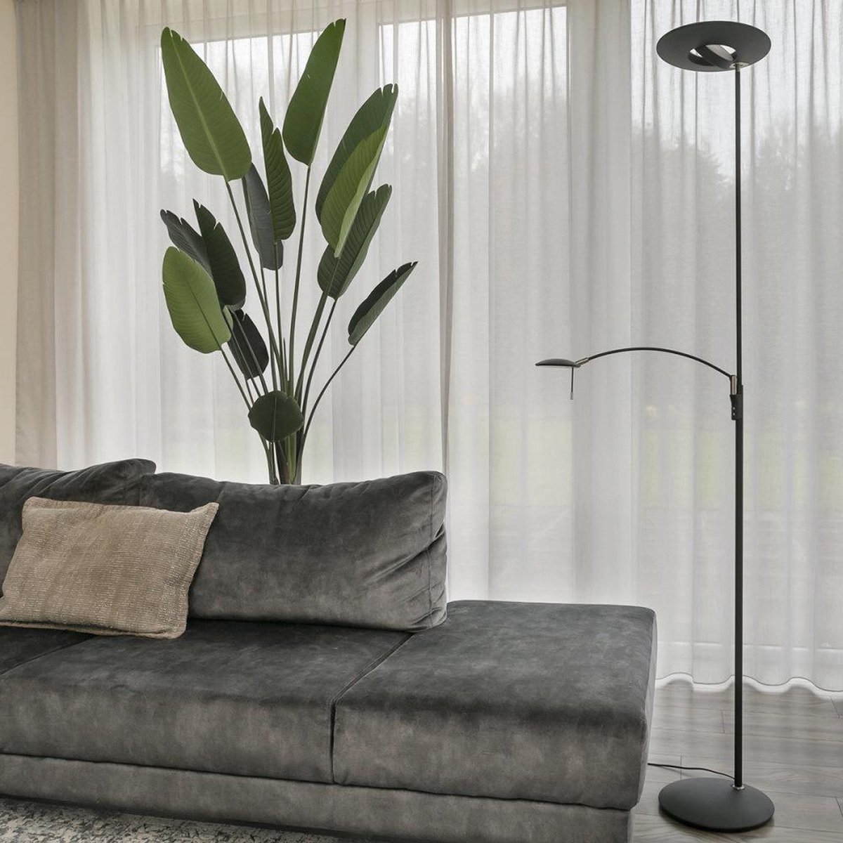 Steinhauer Zenith Vloerlamp - Zwart