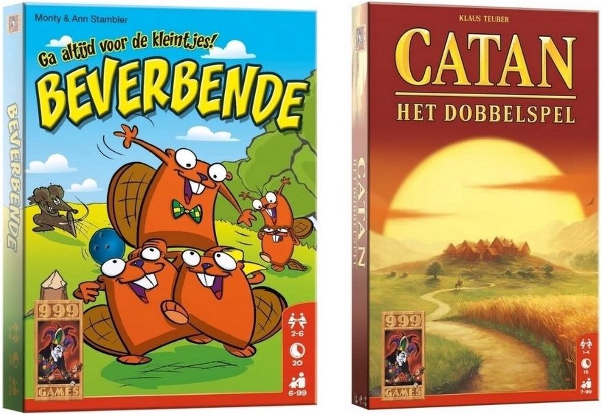 999Games Spellenbundel - Dobbelspel - 2 Stuks - Beverbende & Catan Het Dobbelspel