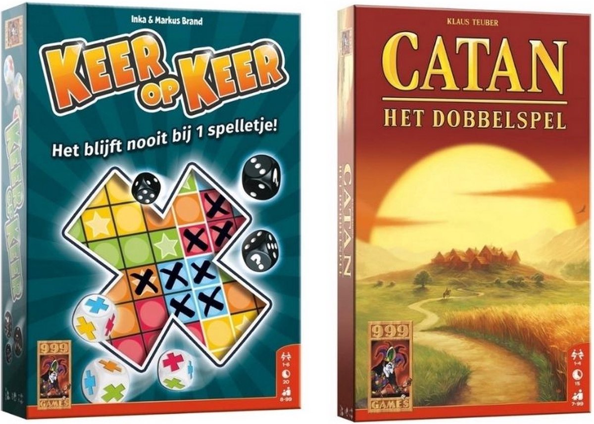 999Games Spellenbundel - Dobbelspel - 2 Stuks - Catan Het Dobbelspel & Keer Op Keer