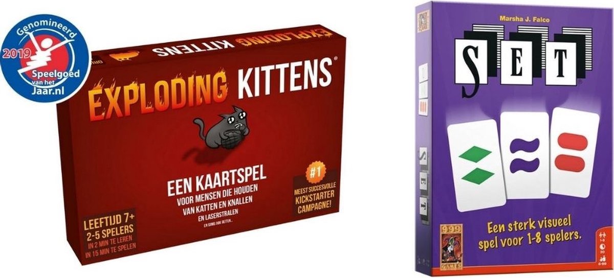 999Games Spellenbundel - Kaartspel - 2 Stuks - Exploding Kittens & Set!