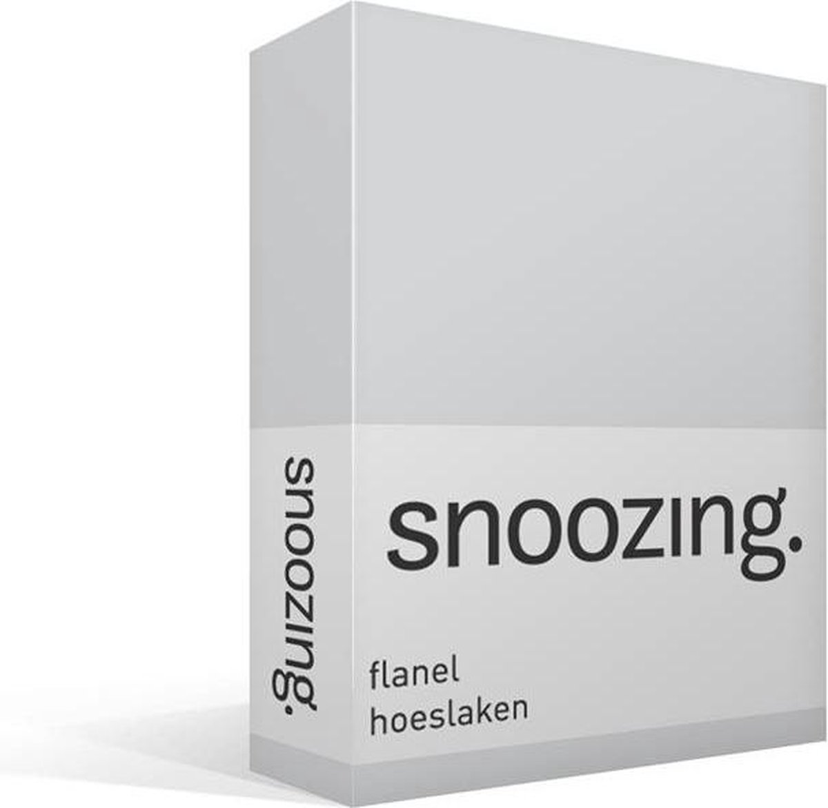 Snoozing Flanel Hoeslaken - 100% Geruwde Flanel-katoen - Lits-jumeaux (180x210/220 Cm) - - Grijs