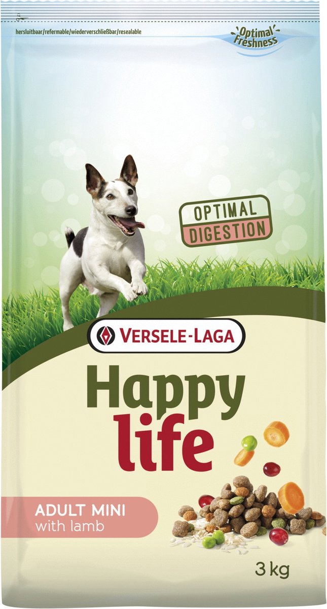 Happy Life Adult Mini - Hondenvoer - Lam 3 kg