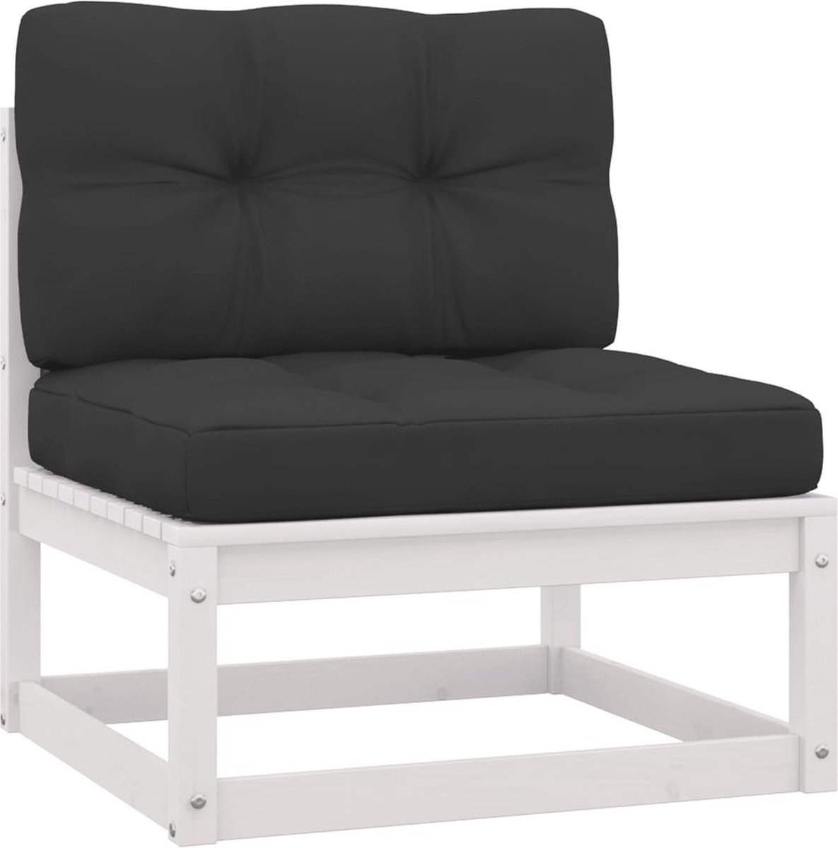 Vidaxl 11-delige Loungeset Met Kussens Massief Grenenhout - Wit