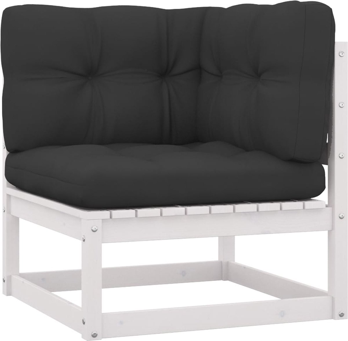 Vidaxl 11-delige Loungeset Met Kussens Massief Grenenhout - Wit