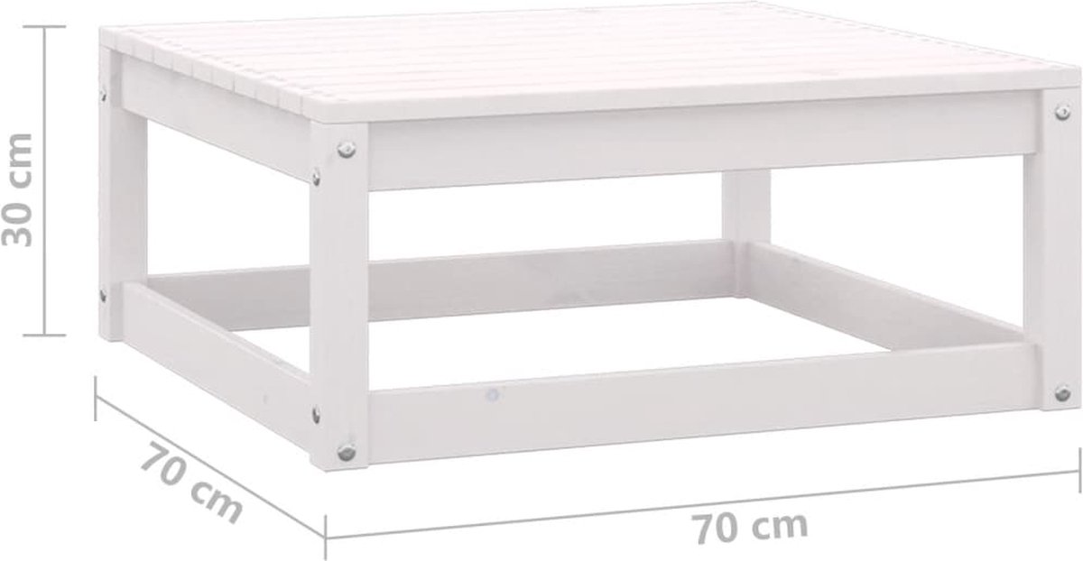 Vidaxl 11-delige Loungeset Met Kussens Massief Grenenhout - Wit