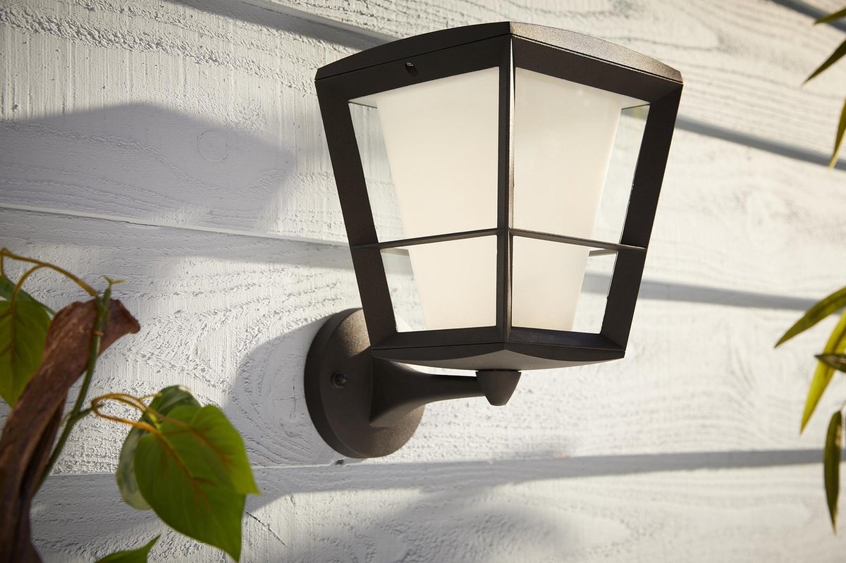 Philips Hue Econic buitenwandlamp klassiek staand - Zwart