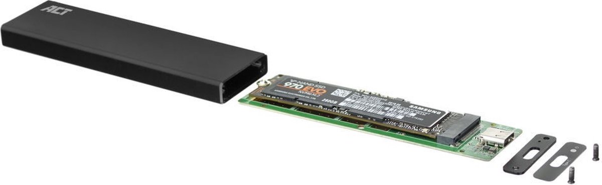 ACT USB-C M.2 SATA en NVMe SSD behuizing