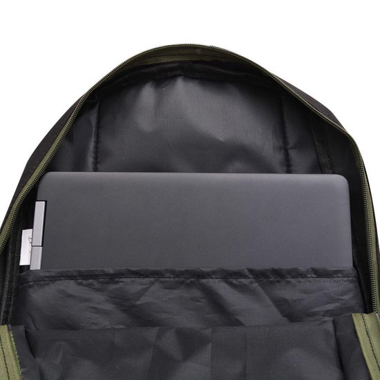Vidaxl Rugzak Voor School 40 L En Camouflage - Zwart