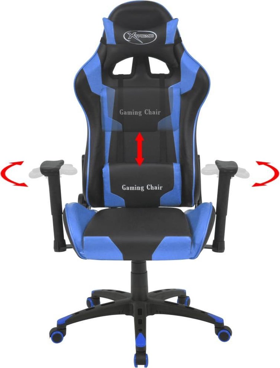 Vidaxl Bureau-/gamestoel Verstelbaar Xtreme Kunstleer - Blauw