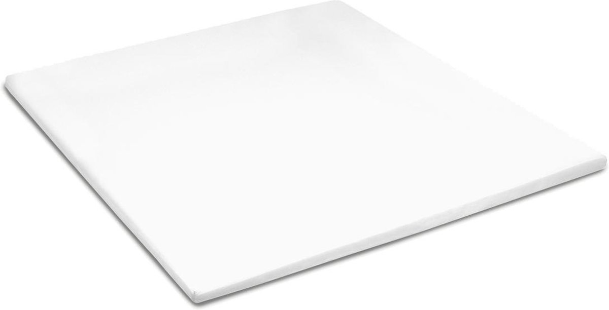 Cinderella Katoen-satijn Topper Hoeslaken - 100% Katoen-satijn - Lits-jumeaux (180x220 Cm) - White - Wit