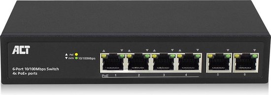 ACT AC4430 netwerk-switch Managed Fast Ethernet (10/100) Power over Ethernet (PoE) - Zwart