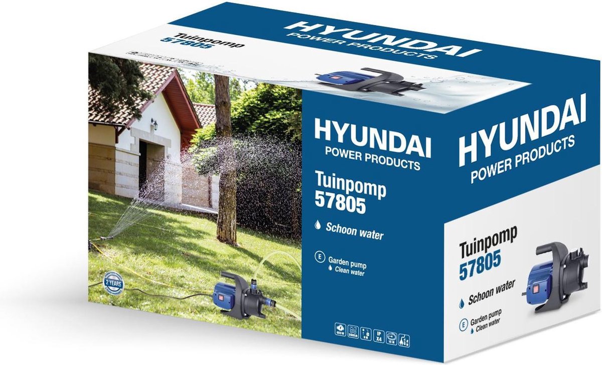 Hyundai Waterpomp 600W - 57805 - Blauw