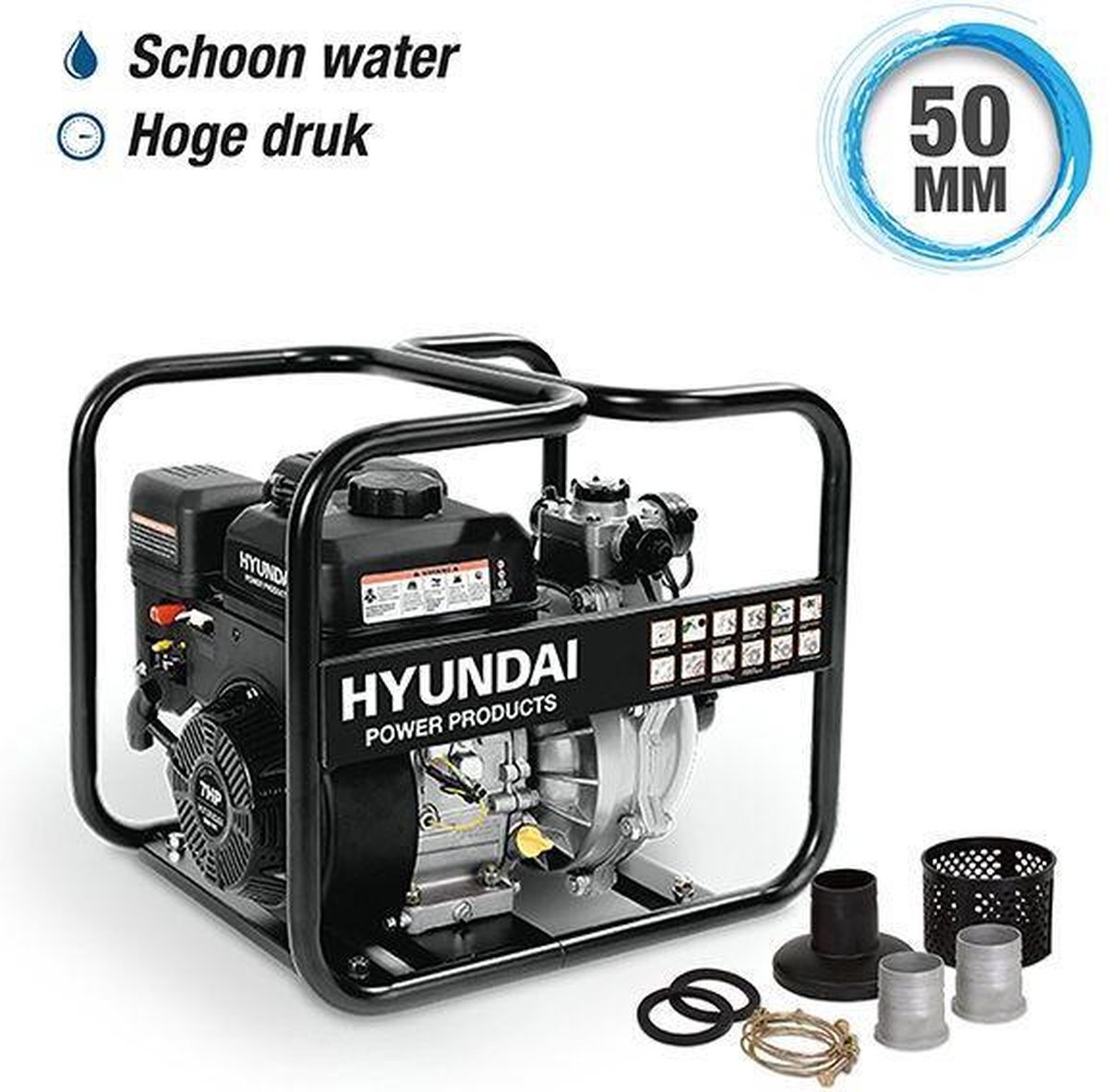 Hyundai Hogedruk Waterpomp 208cc - 57645 - Grijs