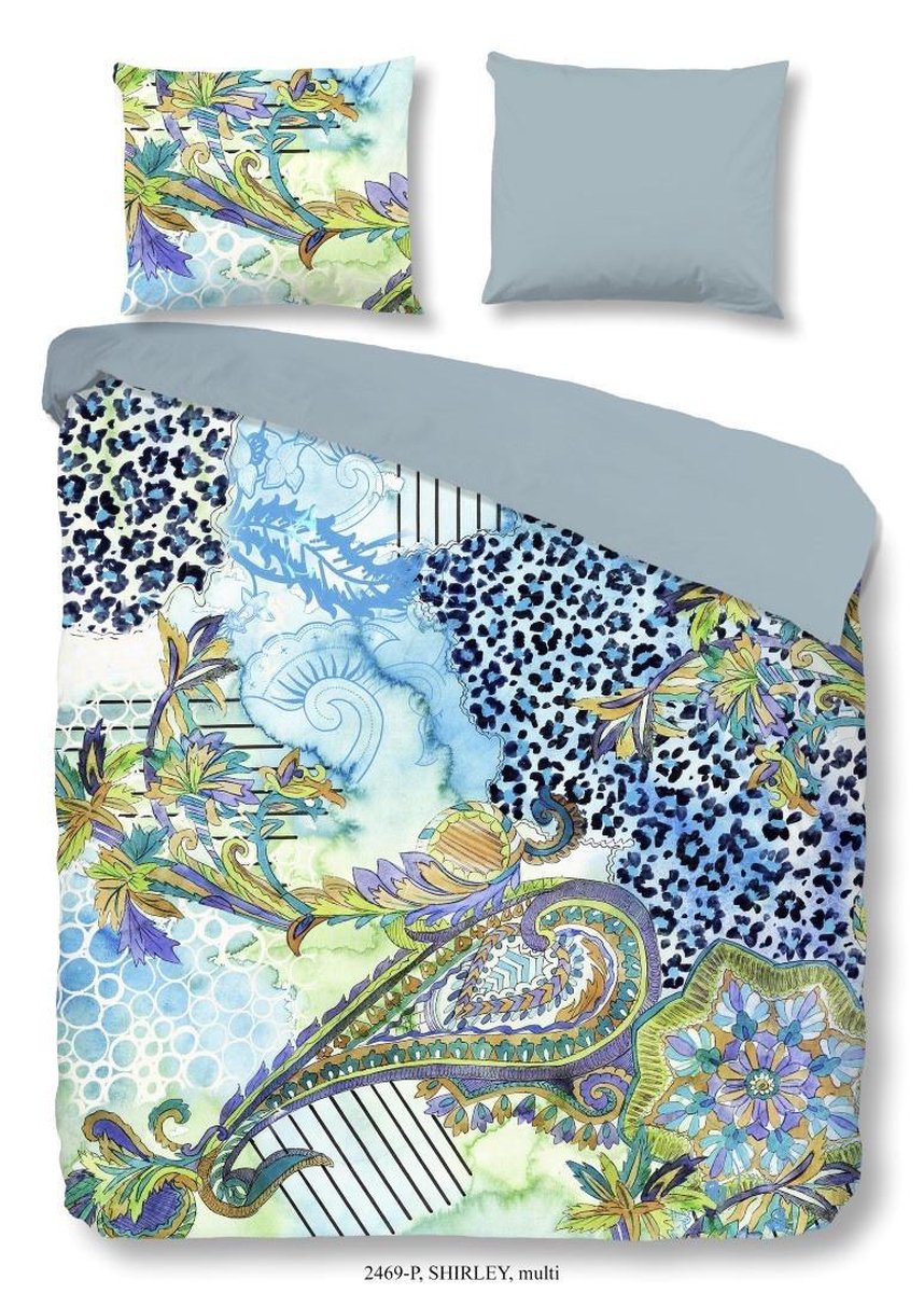 Good Morning Shirley Dekbedovertrek - 100% Katoen - 1-persoons (140x200/220 Cm + 1 Sloop) - 1 Stuk (60x70 Cm) - Multi