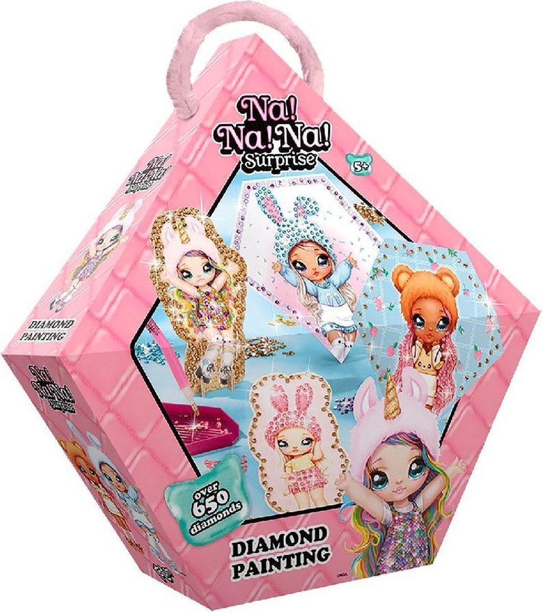 Totum kaarten Diamond Painting Na!Na!Na! Surprise 650+ strass - Roze