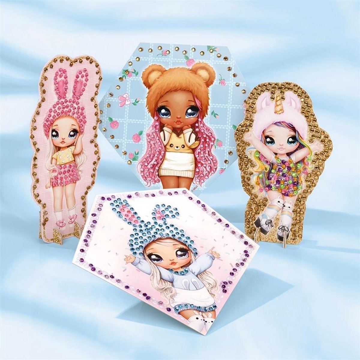 Totum kaarten Diamond Painting Na!Na!Na! Surprise 650+ strass - Roze