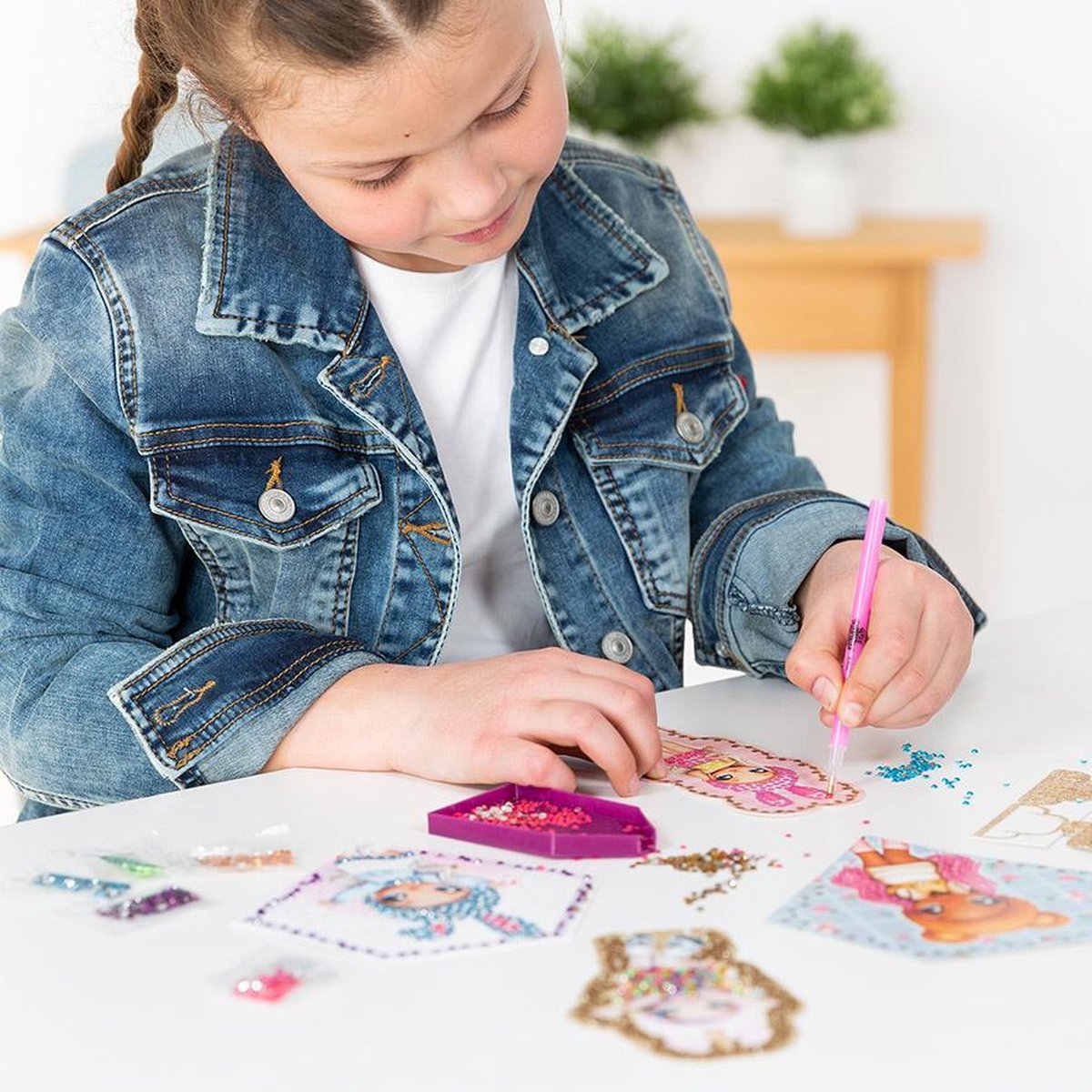 Totum kaarten Diamond Painting Na!Na!Na! Surprise 650+ strass - Roze