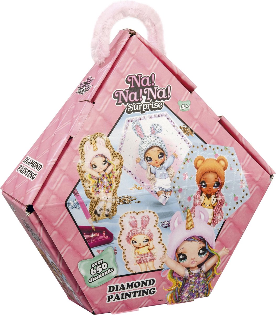 Totum kaarten Diamond Painting Na!Na!Na! Surprise 650+ strass - Roze