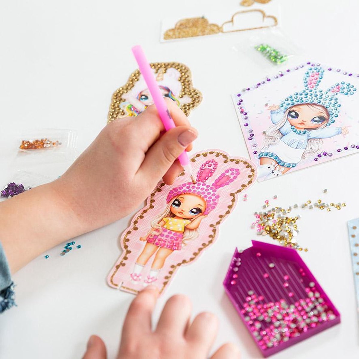 Totum kaarten Diamond Painting Na!Na!Na! Surprise 650+ strass - Roze