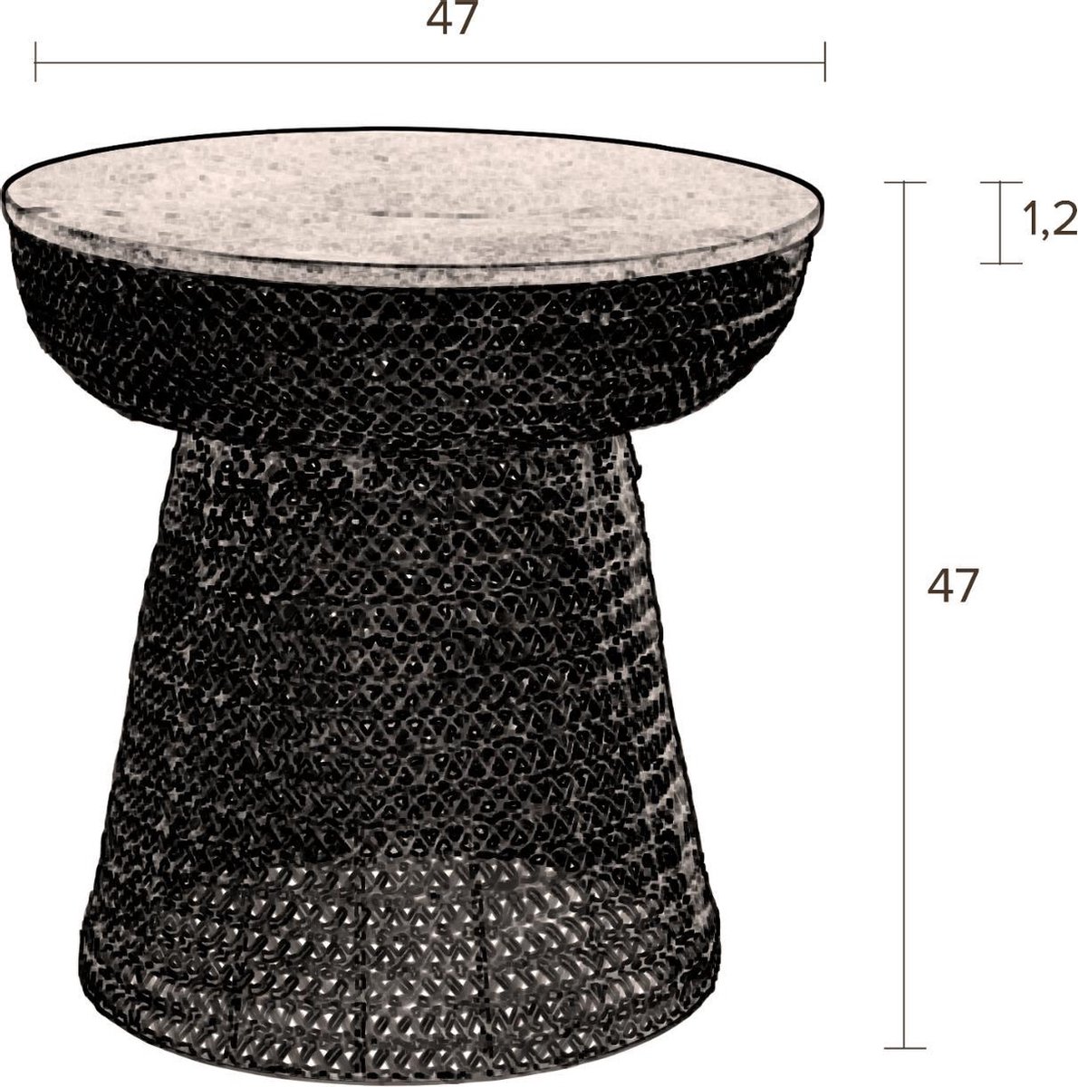Dutchbone Gauri Bijzettafel