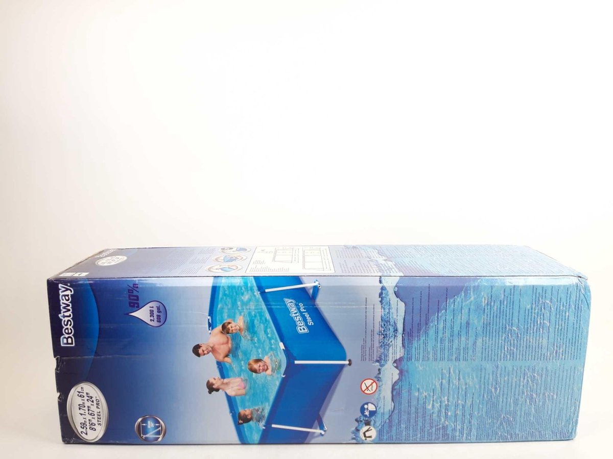 Bestway Steel Pro Zwembad Rechthoek - 259 X 170 X 61 CM - Blauw