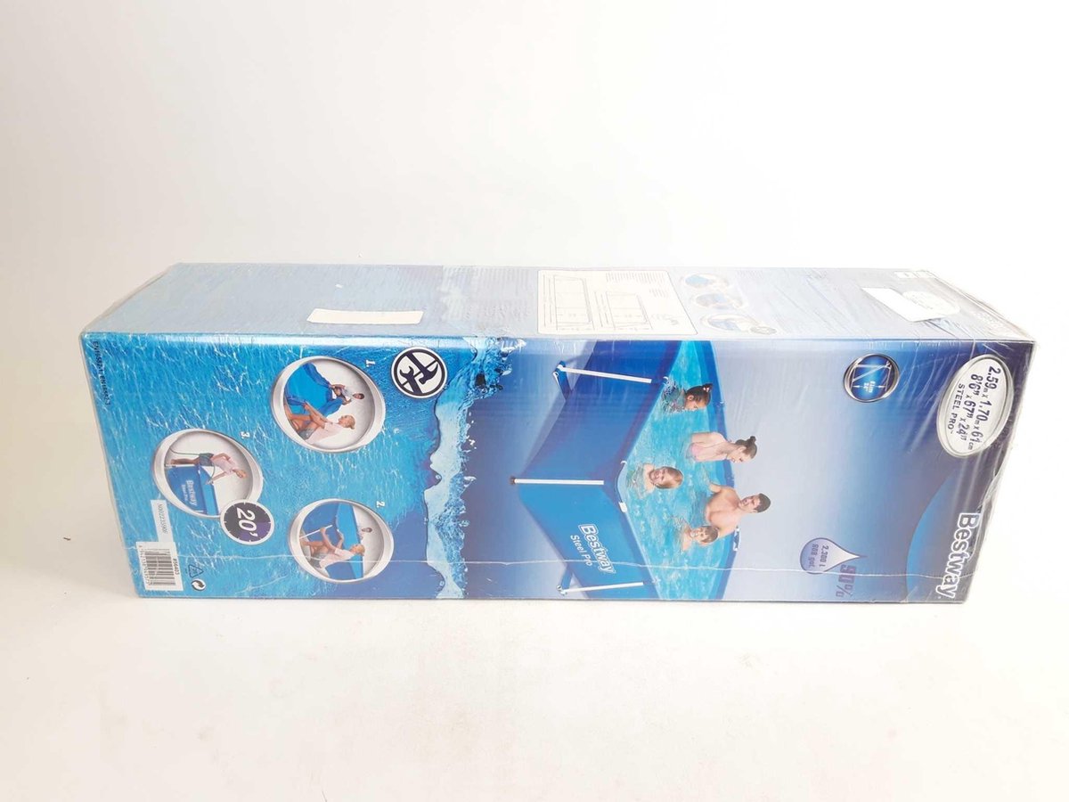 Bestway Steel Pro Zwembad Rechthoek - 259 X 170 X 61 CM - Blauw