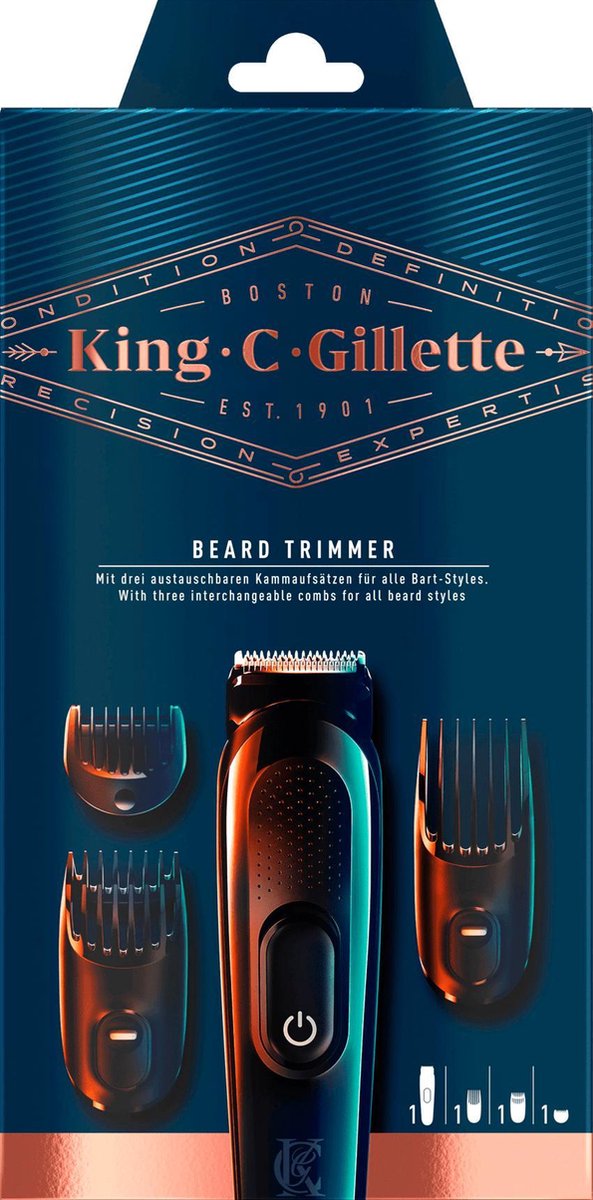 Gillette King C. Baardtrimmer - 4 Delig