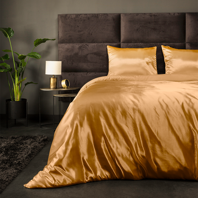 Fresh & Co Silk Satin - 2-persoons (200 x 220 cm + 2 kussenslopen) Dekbedovertrek - Bruin