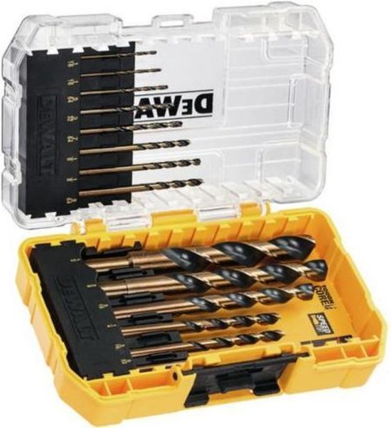 DeWalt DT70727-QZ | Metaalborenset | Black & Gold | 1-8 mm | 14-delig | In Casette