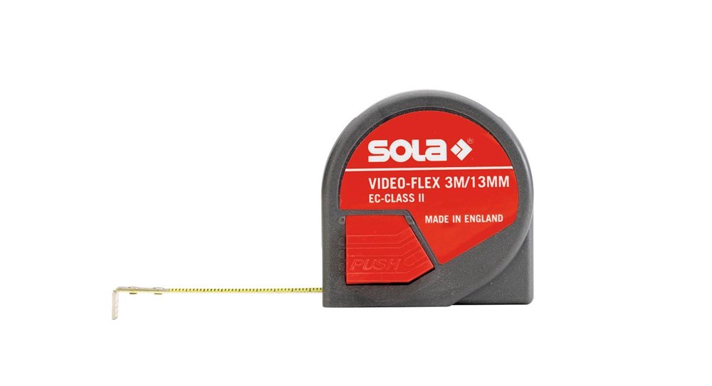 Sola Rolbandmaat 3mtr Video-Flex, Met afleesvenster EG-Klasse 2 SB - 50012901