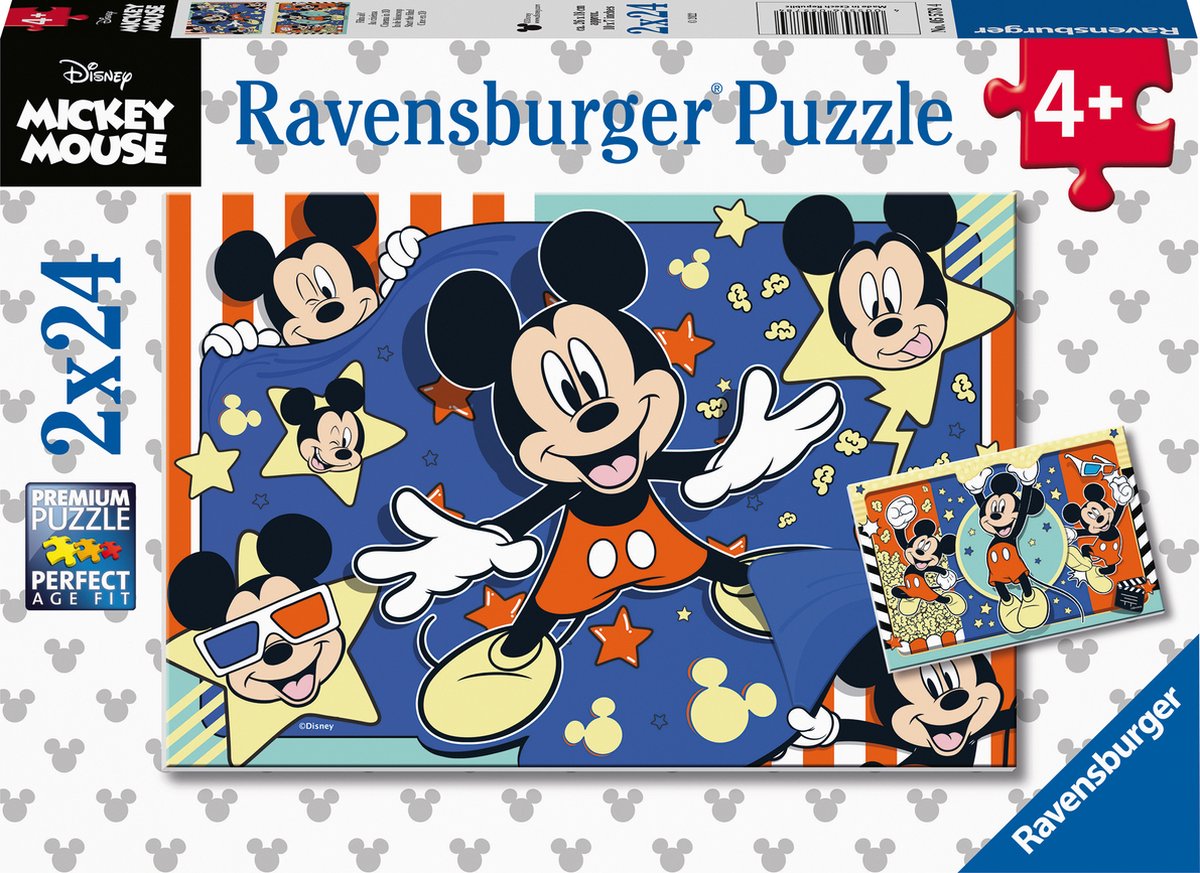 Top1Toys Puzzel Mickey Mouse 2x24 Stukjes