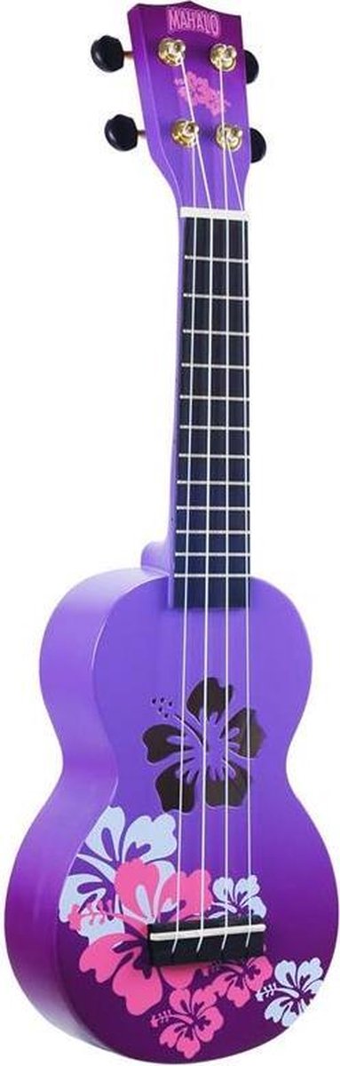 Mahalo MD1HB/PPB Designer Series Hibiscus Purple Burst ukelele
