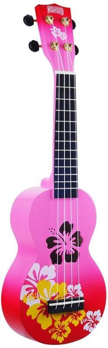 Mahalo MD1HB/RDB Designer Series Hibiscus Red Burst ukelele