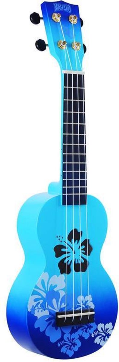 Mahalo MD1HB/BUB Designer Series Hibiscus Blue Burst ukelele