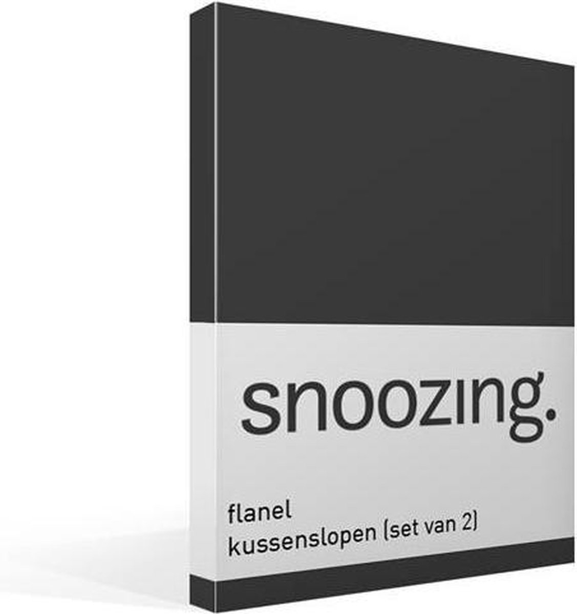 Snoozing Flanel Kussenslopen (Set Van 2) - 100% Geruwde Flanel-katoen - 60x70 Cm - Standaardmaat - Antraciet - Grijs