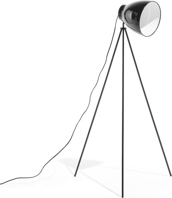 Beliani Tamega Staande Lamp Metaal 64 X 64 Cm - Zwart