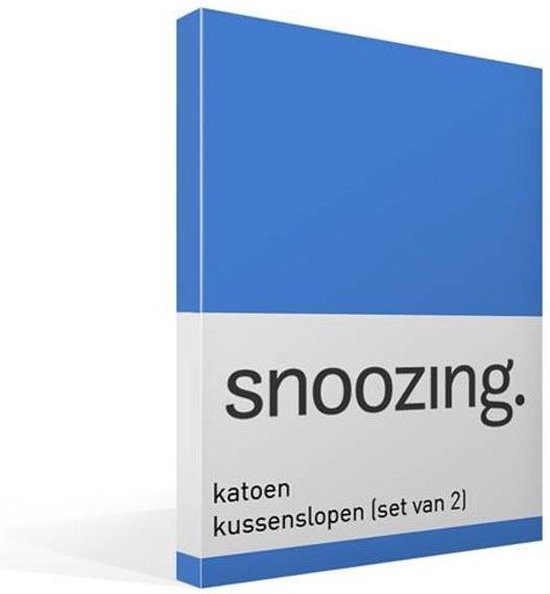 Snoozing Katoen Kussenslopen (Set Van 2) - 100% Katoen - 40x60 Cm - Kindermaat - Meermin - Blauw