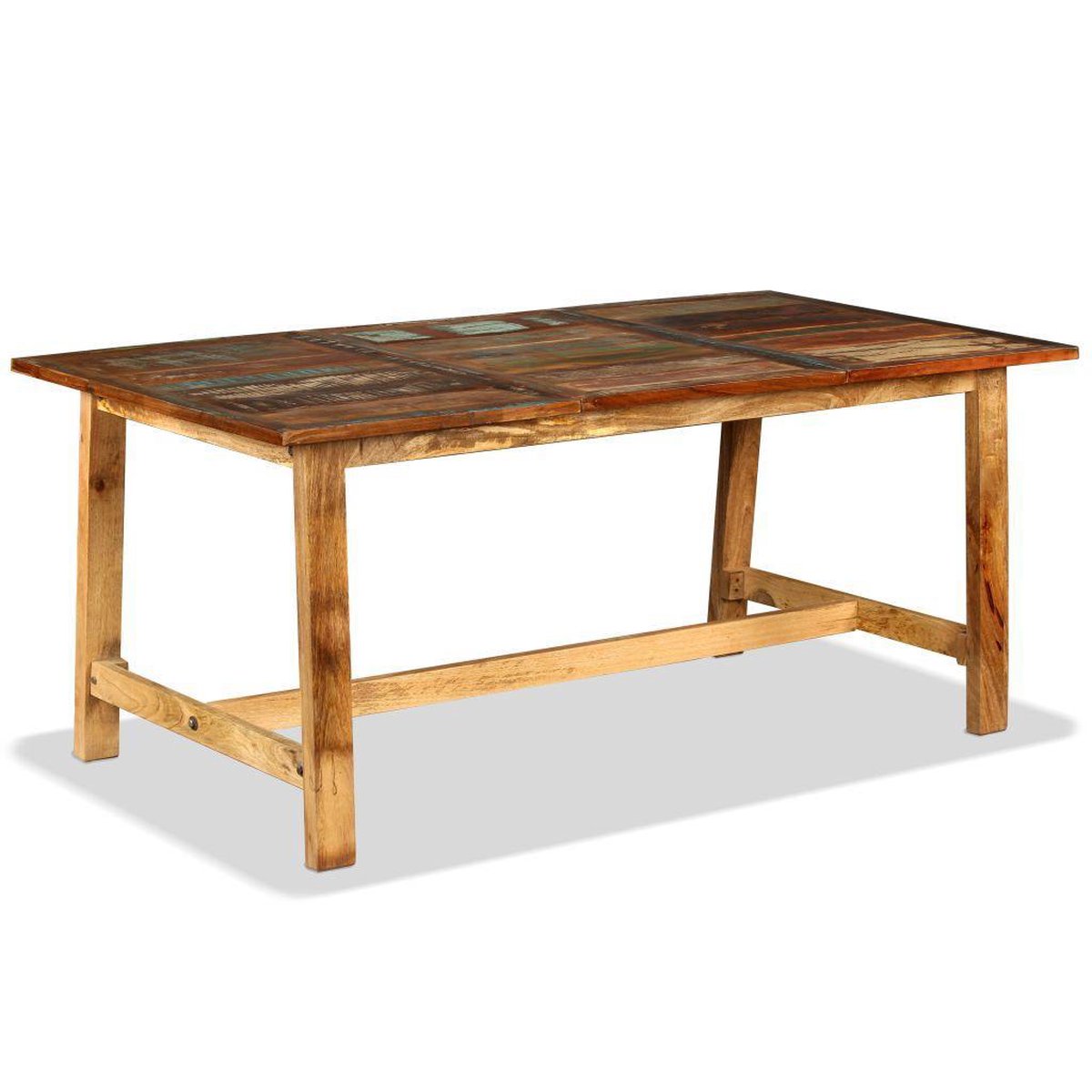 Vidaxl Eettafel 180 Cm Massief Gerecycled Hout - Bruin