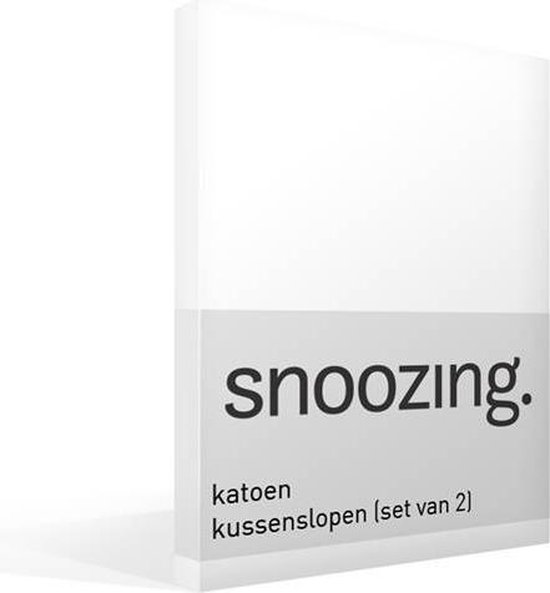 Snoozing Katoen Kussenslopen (Set Van 2) - 100% Katoen - 40x60 Cm - Kindermaat - - Wit