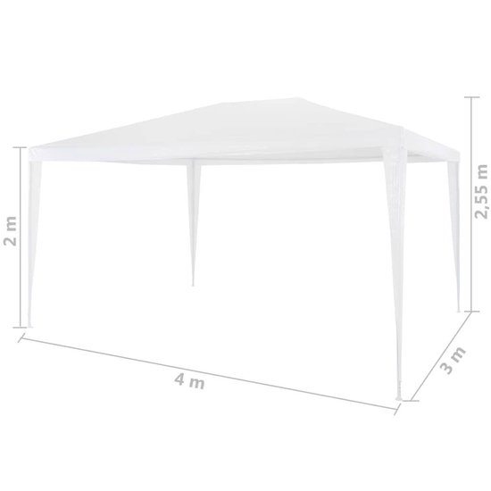 Vidaxl Partytent 3x4 - Wit