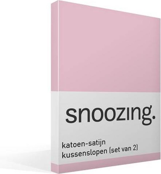 Snoozing Katoen-satijn Kussenslopen (Set Van 2) - 100% Katoen-satijn - 60x70 Cm - Standaardmaat - - Roze