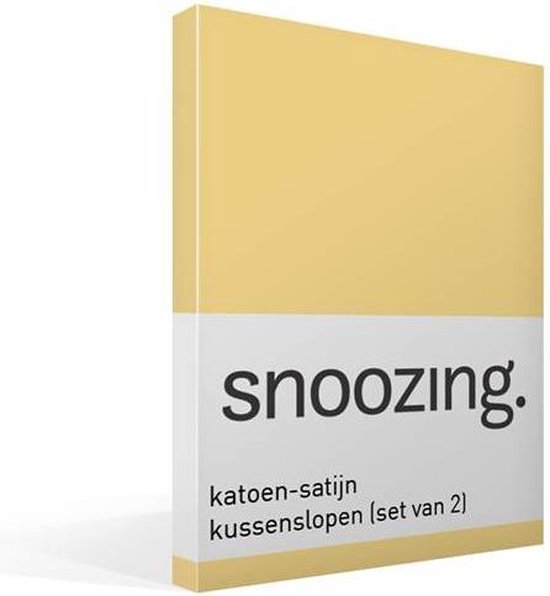 Snoozing Katoen-satijn Kussenslopen (Set Van 2) - 100% Katoen-satijn - 60x70 Cm - Standaardmaat - - Geel