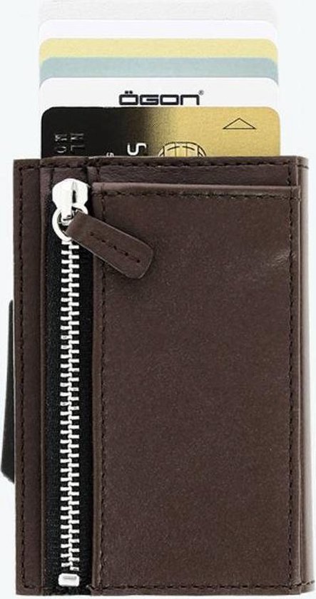Ögon Designs Ogon Designs Cascade Zipper Cardprotector Met Muntgeldvak - Bruin