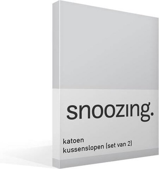 Snoozing Katoen Kussenslopen (Set Van 2) - 100% Katoen - 50x70 Cm - - Grijs