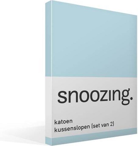 Snoozing Katoen Kussenslopen (Set Van 2) - 100% Katoen - 40x60 Cm - Kindermaat - Hemel - Blauw