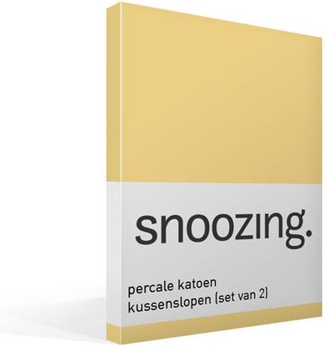 Snoozing Percale Katoen Kussenslopen (Set Van 2) - 100% Percale Katoen - 60x70 Cm - Standaardmaat - - Geel
