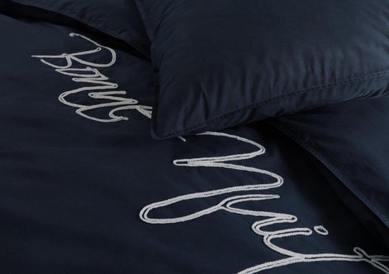 Papillon Napier Dekbedovertrek - 100% Percale Katoen - 1-persoons (140x200/220 Cm + 1 Sloop) - 1 Stuk (60x70 Cm) - - Grijs