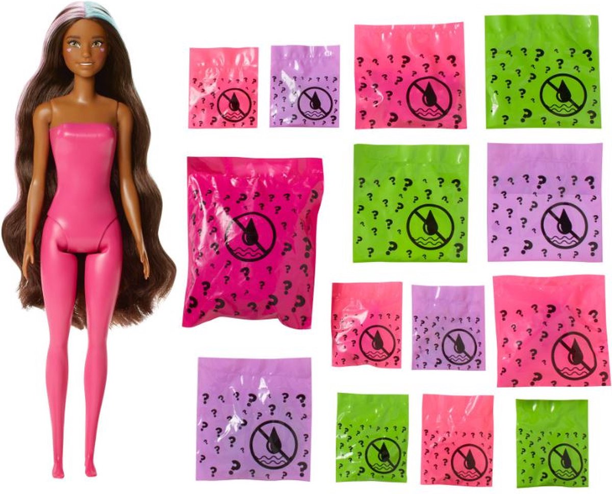 Barbie verrassingspop Color Reveal meisjes roze 15 delig