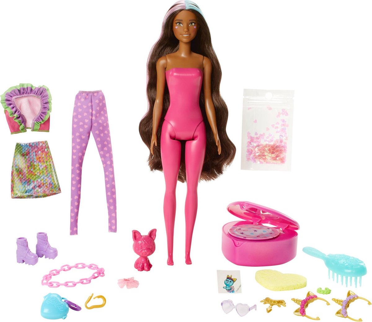 Barbie verrassingspop Color Reveal meisjes roze 15 delig