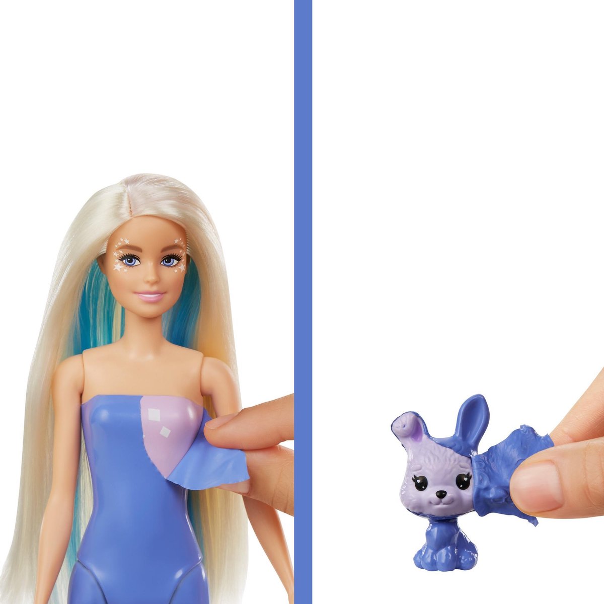 Barbie verrassingspop Color Reveal meisjes blauw 15 delig